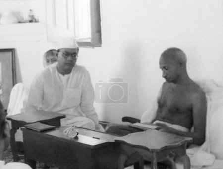 Photo for Subhash Chandra Bose and Mahatma Gandhi, New Delhi, 1938, India - Royalty Free Image