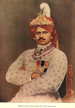 Téléchargez les photos : Princes d'Inde. Maharaja Ramanuj Saran Singh Deo. C.B.E.. Sirguja State. Madhya Pradesh. Inde - en image libre de droit