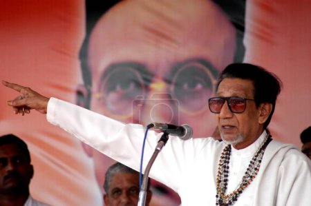 Photo for Balasaheb Thackeray chief of Shiv Sena ; Bombay Mumbai ; Maharashtra ; India - Royalty Free Image