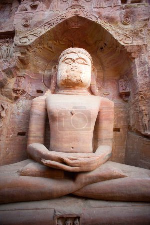 Photo for Statue of jain tirthankaras in gwalior fort , Madhya Pradesh , India - Royalty Free Image