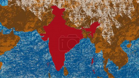 Photo for India map with copy space - Royalty Free Image