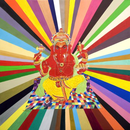 Téléchargez les photos : Peinture du seigneur ganesh Inde Asie - en image libre de droit