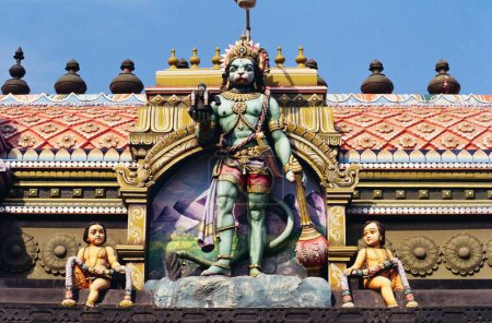 Photo for God Hanuman statue on top of temple , Trivandrum, Kerala , India - Royalty Free Image