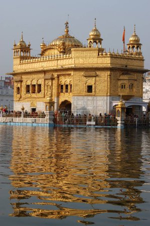 Photo for Golden Temple also known as Harimandir or Darbar Sahib ; the sacred place of the Sikhs situated in Amritsar ; Punjab ; India - Royalty Free Image