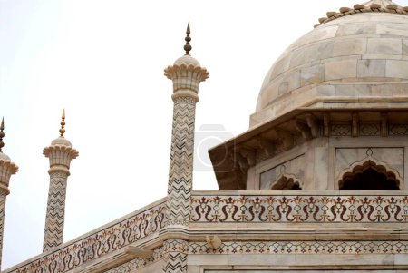 Dôme de marbre de Taj mahal ; Agra ; Uttar Pradesh ; Inde