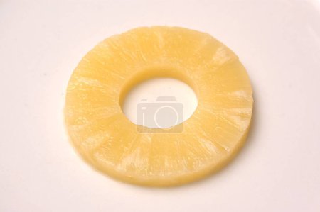 Photo for Food fruit , Tin packed pineapple one slice - Royalty Free Image