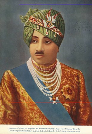 Photo for Princes of India His Highness Raj Rajeshwar Saramad i Raja i Hind Maharaja Dhiraj Sir Umaid Singhji Sahib Bahadur ruler of Jodhpur state, Rajasthan, India - Royalty Free Image