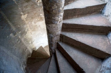 spiral staircase, Bhadra Fort, ahmedabad, Gujarat, India, Asia