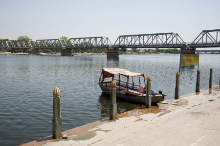 Eisenbahnbrücke Yamuna, mathura, uttar pradesh, indien, asien