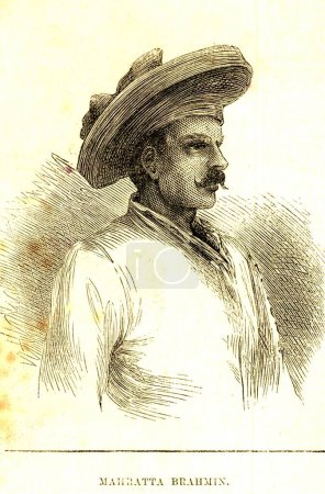 Foto de Maratha brahmin; noticias 13 de noviembre de 1875; Bombay ahora Mumbai; Maharashtra; India - Imagen libre de derechos