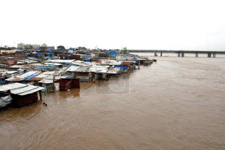 Photo for Overflow ; Tapi river ; Surat ; Gujarat ; India - Royalty Free Image