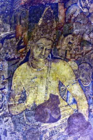 Foto de Bodhisattva padmapani pintura, cuevas de ajanta, aurangabad, maharashtra, India, Asia - Imagen libre de derechos