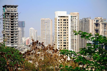 Photo for Bombay skyline and skyscraper, Bombay Mumbai, Maharashtra, India - Royalty Free Image