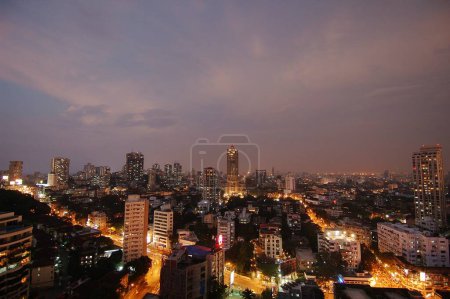 Foto de Edificios de Mumbai Skyline, al atardecer, al atardecer, Bombay Mumbai, Maharashtra, India - Imagen libre de derechos