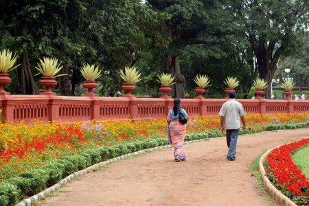 Photo for Lalbagh one of the most richly diverse botanical gardens in south Asia was laid out by Haider Ali in 1740 ;  Bangalore ; Karnataka ; India - Royalty Free Image