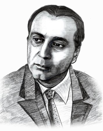 Photo for Dr homi jehangir bhabha Sketch India Asia - Royalty Free Image