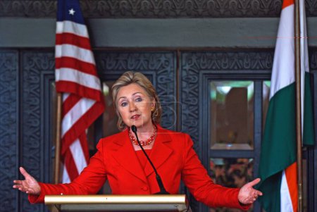 Téléchargez les photos : Hillary clinton secrétaire des États-Unis, Inde 18 juillet 2009 - en image libre de droit