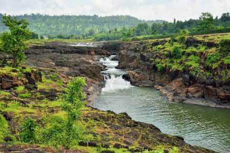 Rohiyal Talat Waterfall, Dharampur, Valsad, Gujarat, India, Asia