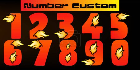 Ilustración de Establecer números, personalizado con una variedad de los últimos modelos 46 - Imagen libre de derechos