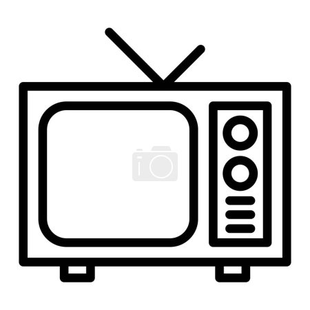Ilustración de Icono de línea de televisión para uso personal y comercial. - Imagen libre de derechos