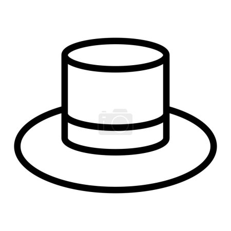 White Hat Line Icon For Personal And Commercial Use.