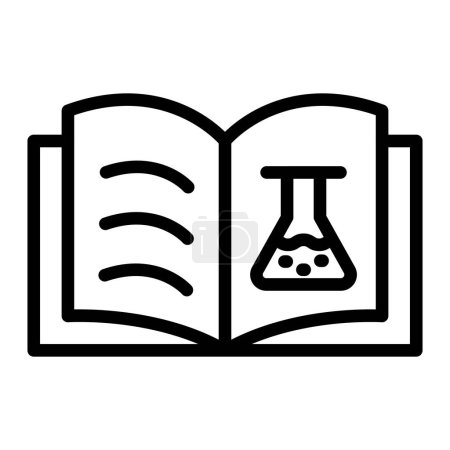 Science Book Vector Line Icon Design für den persönlichen und kommerziellen Gebrauch 