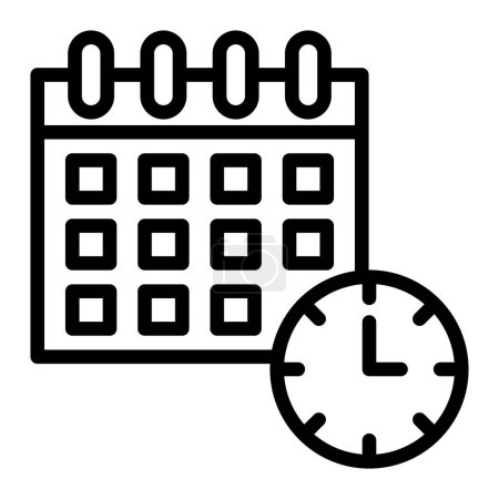 Photo for Schedule Vector Line Icon Design For Personal And Commercial Use - Royalty Free Image