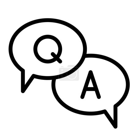 Photo for Question And Answer Vector Line Icon Design For Personal And Commercial Use - Royalty Free Image