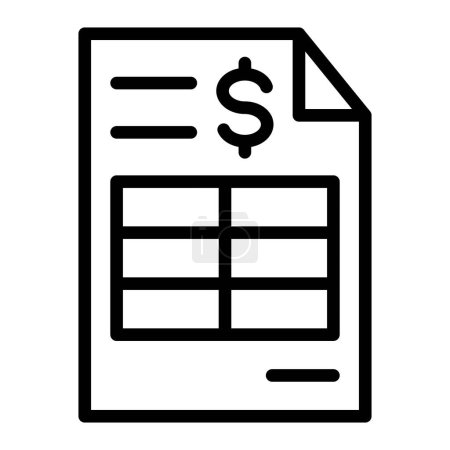 Invoice Vector Line Icon Design For Personal And Commercial Use