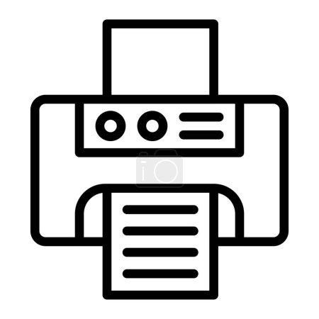 Printer Vector Line Icon Design für den persönlichen und kommerziellen Gebrauch