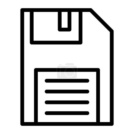 Floppy Disk Vector Line Icon Design für den persönlichen und kommerziellen Gebrauch