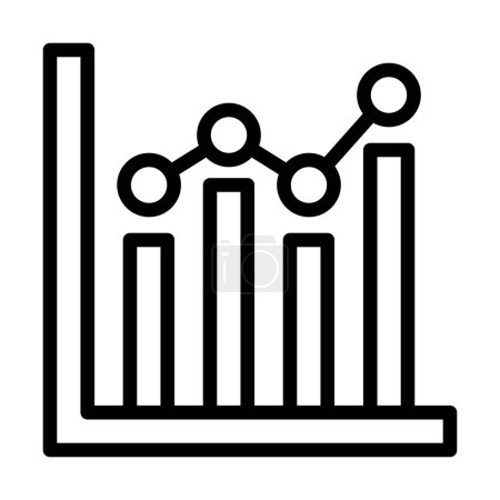 Bar Chart Vector Line Icon Design For Personal And Commercial Use