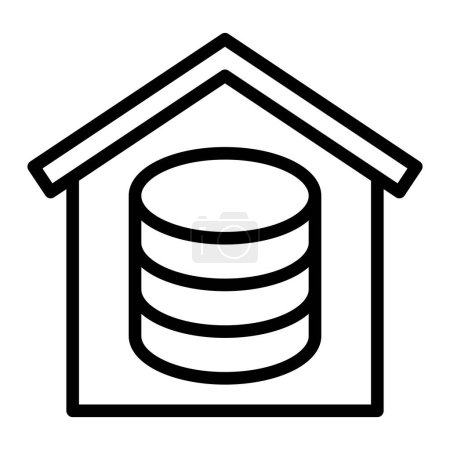 Photo for Data House Vector Line Icon Design For Personal And Commercial Use - Royalty Free Image