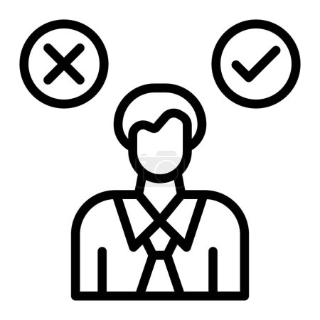 Decision Making Vector Line Icon Design For Personal And Commercial Use