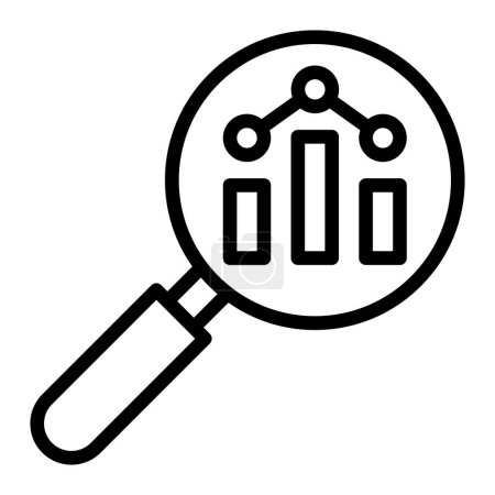 Forecast Analytics Diseño de iconos de línea vectorial para uso personal y comercial