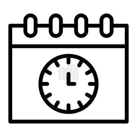 Photo for Time Management Vector Line Icon Design For Personal And Commercial Use - Royalty Free Image