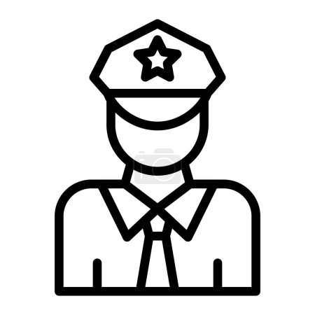 Illustration for Police Vector Line Icon Design For Personal And Commercial Use - Royalty Free Image