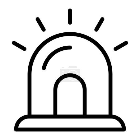 Diseño del icono de la línea de vectores de sirena para uso personal y comercial