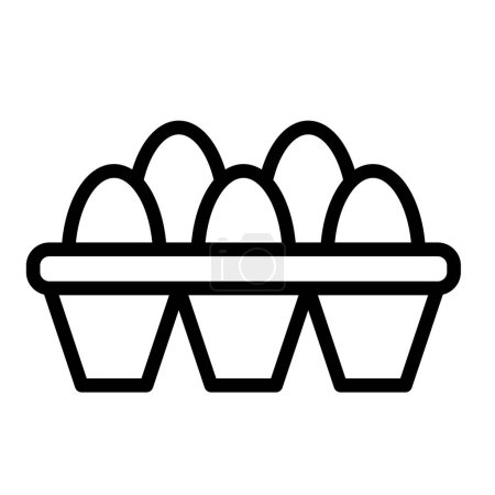 Photo for Eggs Basket Vector Line Icon Design For Personal And Commercial Use - Royalty Free Image