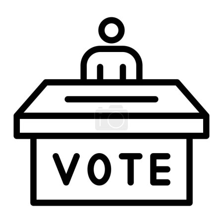 Illustration for Voters Vector Line Icon Design For Personal And Commercial Use - Royalty Free Image