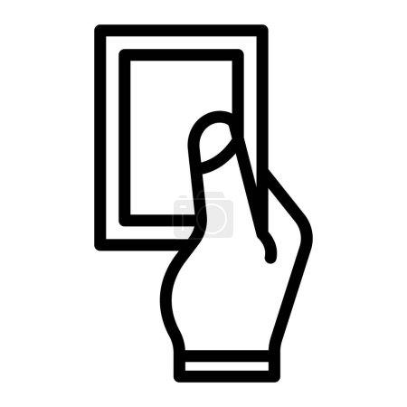 Red Card Vector Line Icon Design für den persönlichen und kommerziellen Gebrauch