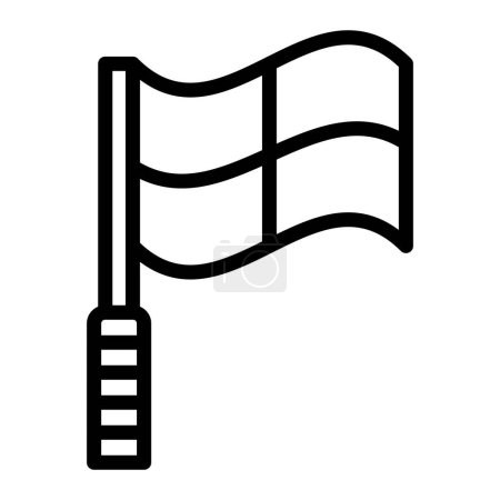 Illustration for Offside Flag Vector Line Icon Design For Personal And Commercial Use - Royalty Free Image