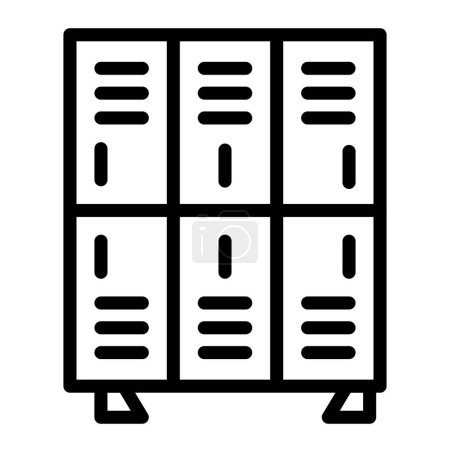 Lockers Vector Line Icon Design For Personal And Commercial Use