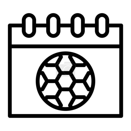 Fußball Spielplan Vector Line Icon Design für den persönlichen und kommerziellen Gebrauch