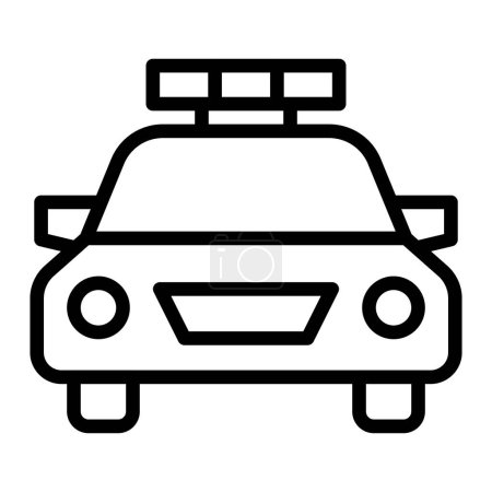 Police Car Vector Line Icon Design für den persönlichen und kommerziellen Gebrauch