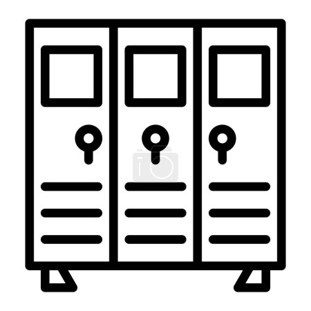 Illustration for Locker Room Vector Line Icon Design For Personal And Commercial Use - Royalty Free Image