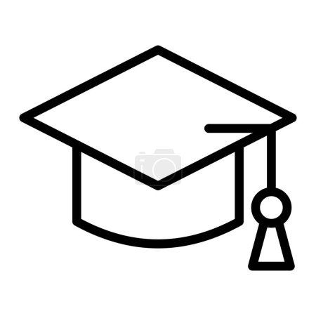 Photo for Graduate Hat Vector Line Icon Design For Personal And Commercial Use - Royalty Free Image