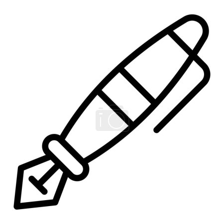 Photo for Fountain Pen Vector Line Icon Design For Personal And Commercial Use - Royalty Free Image