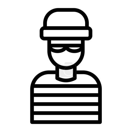 Téléchargez les illustrations : Conception d'icône de ligne vectorielle criminelle pour un usage personnel et commercial - en licence libre de droit
