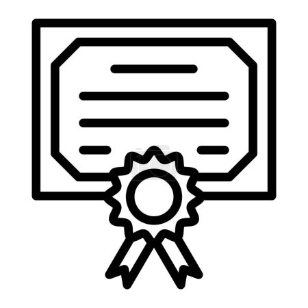 Photo for Certificate Vector Line Icon Design For Personal And Commercial Use - Royalty Free Image